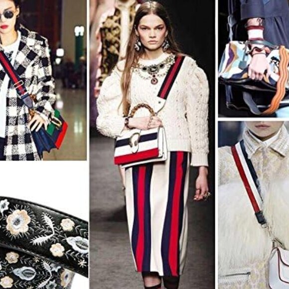 Purse Strap Replacement PU Leather Shoulder Bag Strap 58cm Gold - Picture 5 of 6